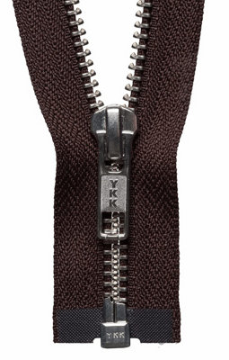 N/FREE O/E ZIP 41CM - Nickel Free Metal Open End Zip: 41cm: Brown - YKK