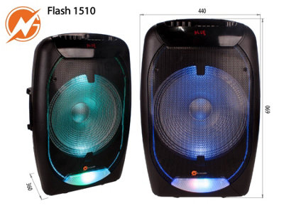 N-Gear The Flash 1540 15 Inch Speaker Karaoke with Disco Light And
