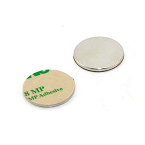 N42 Neodymium Adhesive Magnet for Arts, Crafts, Model Making & Packaging - 25mm x 2mm thick - 3.5kg Pull - North - Pack of 2