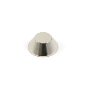 N42 Neodymium Cone Magnet for Fridge, Office, Science, DIY, and Crafting - 25mm O.D. x 13mm I.D. x 10mm thick - 10.5kg Pull