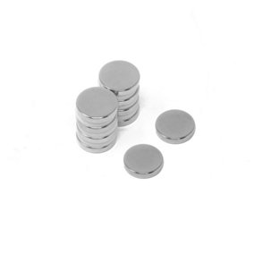 N42 Neodymium Disc Magnet - 5/8 in. dia x 1/8 in. thick - 6.48lbs Pull (Pack of 10)