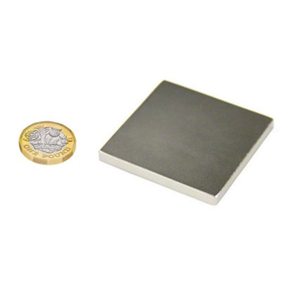 N42 Neodymium Magnet for Arts, Crafts, Model Making, DIY, Hobbies, Office and Home - 50mm x 50mm x 5mm thick - 24kg Pull