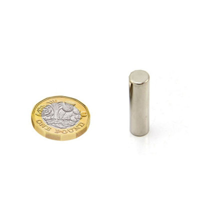 Magneti Al Neodimio N42 8mm X 7,25mm – Confezione Da 10, Forza Da 2,4 Kg, Rivestimento Triplo Nichel-Rame-Nichel, Ideali Per Fai-da-te, Ingegneria E Modellismo