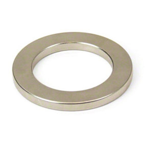 N42 Neodymium Magnet for Engineering, Manufacturing and Technology Applications - 60mm O.D. x 40mm I.D. x 5mm thick - 35kg Pull