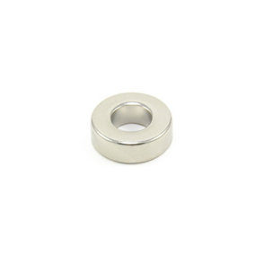 N42 Neodymium Magnet for Engineering, Manufacturing & Technology Applications - 19.1mm x 6.4mm thick with 9.5mm hole - 8.1kg Pull