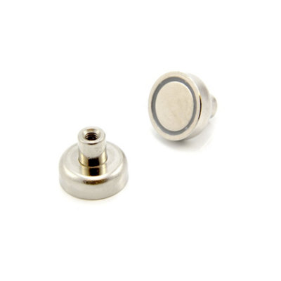 N42 Neodymium Pot Magnet - Foro Filettatura x M5 Di Spessore x 8Mm Di Spessore Per Fai -Da -Te, Ingegneria, Produzione, Impiccagione E Contenimento - Pullo Da 15kg - Pacco Di 40