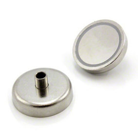 N42 Neodymium Pot Magnet for Engineering, Manufacturing, Hanging & Holding Applications - 48mm x 24mm x M8 thread - 95kg Pull