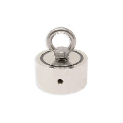 N42 Neodymium Pot Magnet with 1x M10 & 1x M8 Eyebolt & 10m Rope for ...