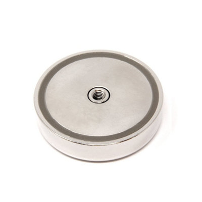 N42 Neodymium Pot Magnet with M10 Internal Thread for Holding, Hanging and Displaying Items - 75mm dia - 200kg Pull
