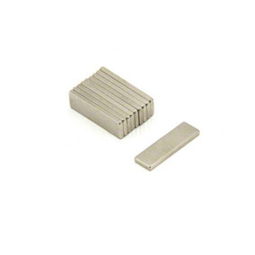 N42 Neodymium Rectangular Magnet - 20mm x 6mm x 1.5mm thick - 1.6kg Pull (Pack of 10)