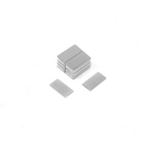 N42 Neodymium Rectangular Magnet - 3/4 in. x 3/8 in. x 1/16 in. thick - 3.59lbs Pull (Pack of 10)