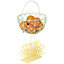 Nadiya Hussain Bread Basket & Toast Flower Rack Set Green/Yellow
