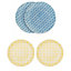 Nadiya Hussain Set of 4 Embossed Plates Yellow/Blue