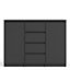 Naia Sideboard - 4 Drawers 2 Doors in Black Matt