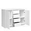Naia Sideboard - 4 Drawers 2 Doors in White High Gloss