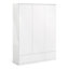 Naia Wardrobe with 3 doors + 2 drawers in White High Gloss