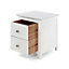 Nairn 2 drawer bedside cabinet, White