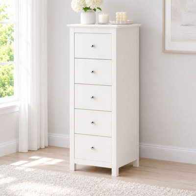 Wooden Skinny Tall Boy Dresser Penrose Mid Century Modern Tallboy Chest Of  Drawers Navy Coconut