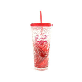 nal FC Crest 600ml Freezer Cup With Straw Red (One Size)