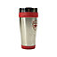 nal FC Executive Metallic Travel Handleless Mug Silver/Red (One Size)
