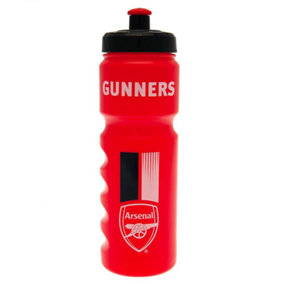 nal FC Gunners Crest Plastic Water Bottle Red/White/Black (One Size)