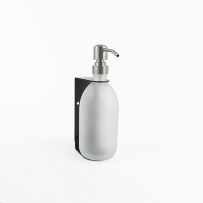 Namie Home Wall Bracket Dispenser Set - Frosted White Glass 500ml Bottle With Mounted Holder Price Comparisons | Compare The Build