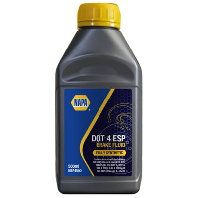 Napa DOT 4 ESP Brake Fluid Fully Synthetic High Performance Precision 500ml