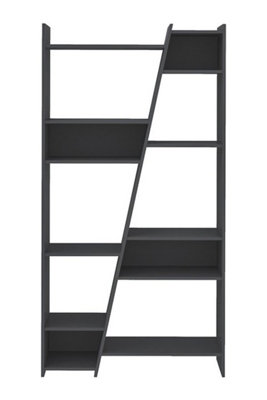 Naples Bookcase in Grey Painted Finish with Inlaid Centre Sections