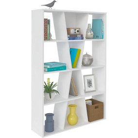 Naples Bookcase in White Painted Finish with Inlaid Centre Section