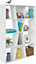Naples Medium Bookcase - L25 x W91 x H134.5 cm - White