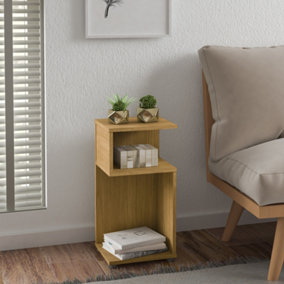 Naples Plant Stand Side Table in Oak Effect Finish