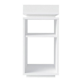 Naples Storage Side Lamp Table White also has a dedicated storage area