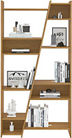 Naples Tall Bookcase - L30 x W93 x H179 cm - Oak Effect