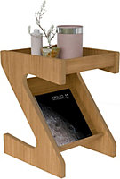 Naples Z Side Table - L40 x W45 x H55.5 cm - Oak Effect