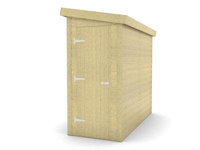 Narrow Alleyway Shed, 2.1m x 1.2m, single door