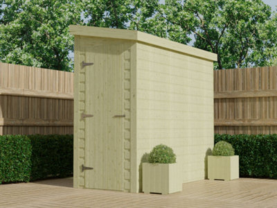 Narrow Alleyway Shed, 2.1m x 1.2m, single door
