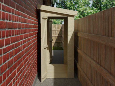 Narrow Alleyway Shed, 2.7m x 1.2m, double door