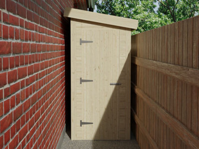 Narrow Alleyway Shed, 2.7m x 1.5m, single door