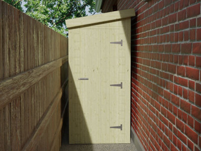 Narrow Alleyway Shed, 2.7m x 1.5m, single door