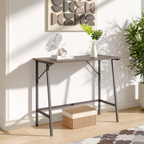 Narrow Console Table Entryway Table for Hallway Display Table Wood Top