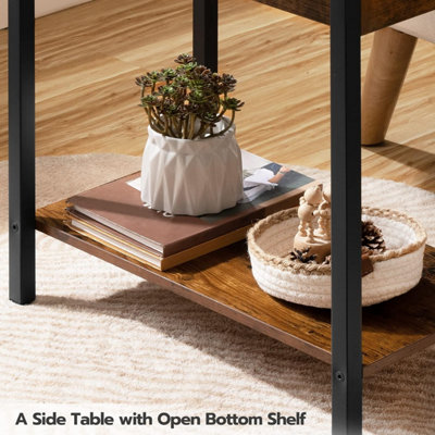 Slim side table with deals charging station