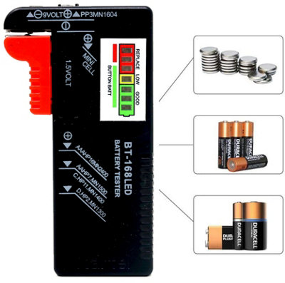 Nartel LED Digital Battery Tester Battery Checker Multi Size for AA AAA ...