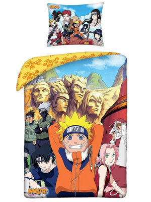 Naruto 100% Cotton Single Duvet Cover and Pillowcase Set - European Size