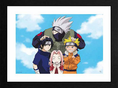 Naruto Photo Team 7 30 x 40cm Framed Collector Print