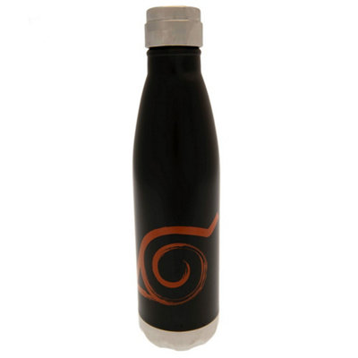 Naruto: Shippuden Icon Thermal Flask Black/Silver/Orange (One Size)