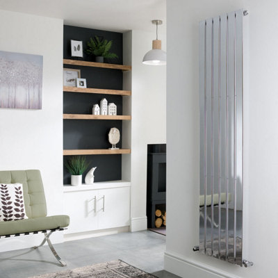 Narvi Single Radiator Chrome 1800x450mm