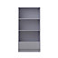 Narvik 3 tier bookcase with drawer in Matt Grey