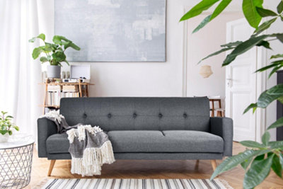 Narvik Click Clack 3 Seater Sofa Bed - Grey