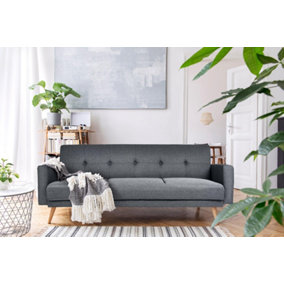 Narvik Click Clack 3 Seater Sofa Bed - Grey