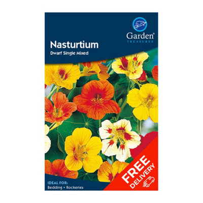 Nasturtium Dwarf Single Mixed (Tropaeolum nanum)